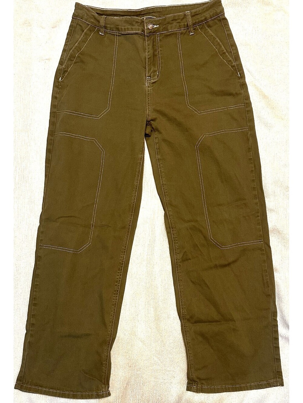 Dokotoo Women's Olive Green Cotton Stretch Pants Size 12